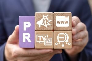 Blocks representing tradtional pr vs digital pr