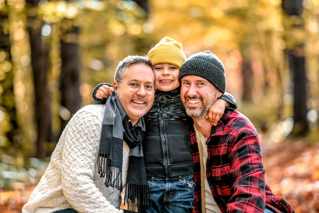 Foster care couple with child