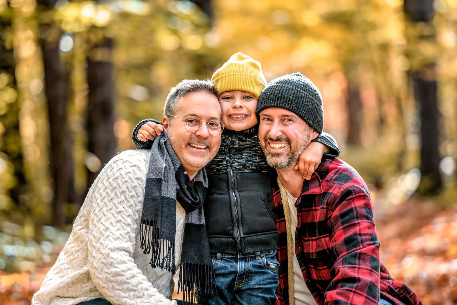 Foster care couple with child
